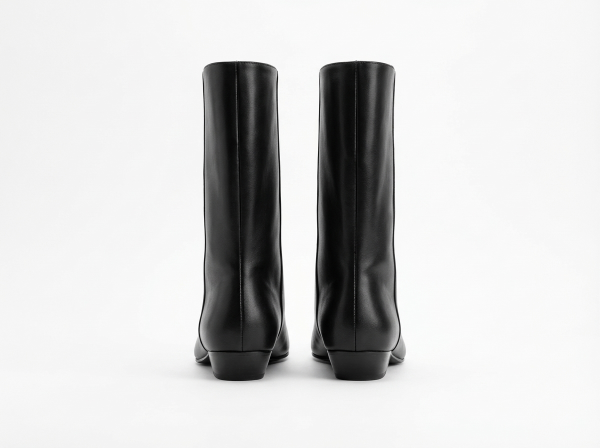 Botte haute noir Synthétique Femme - Bout carré