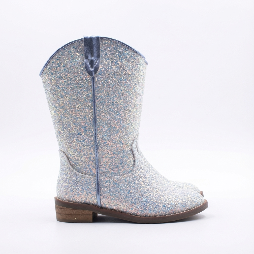 Santiag mi-haute multicolore Synthétique Fille - Paillettes