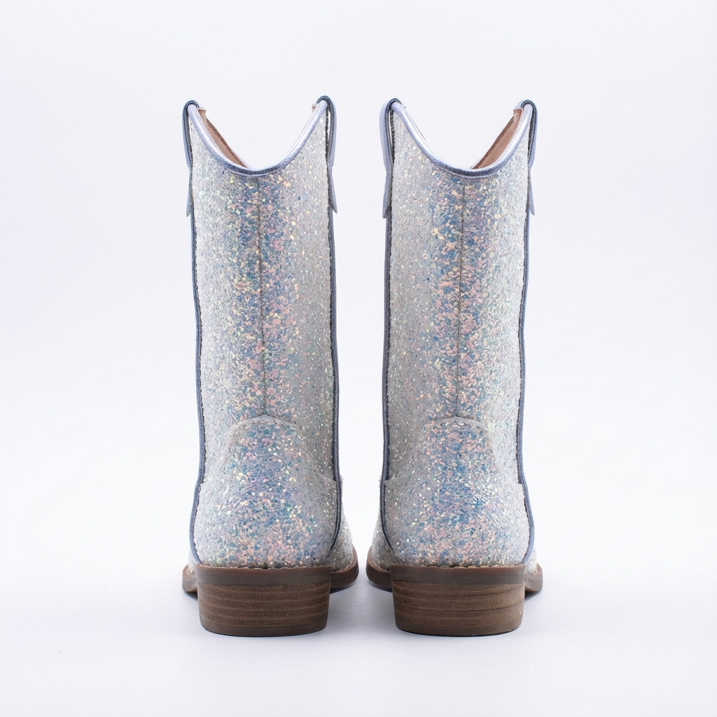 Santiag mi-haute multicolore Synthétique Fille - Paillettes