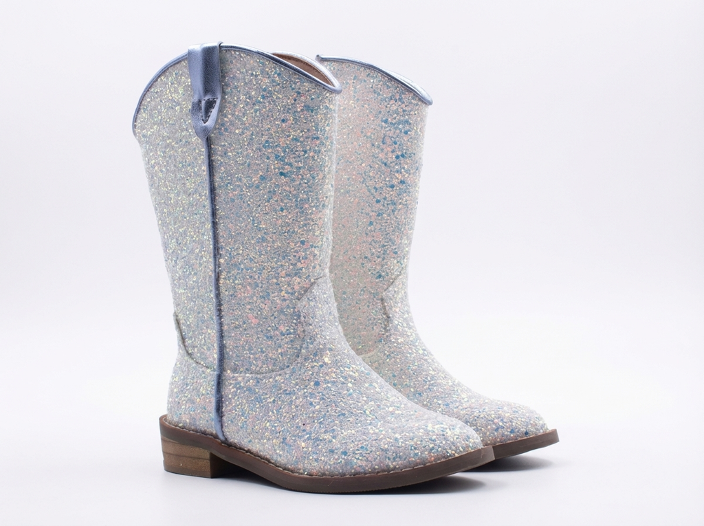 Santiag mi-haute multicolore Synthétique Fille - Paillettes