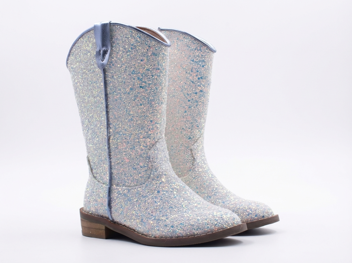 Santiag mi-haute multicolore Synthétique Fille - Paillettes