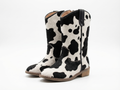 Santiag mi-haute multicolore Simili Cuir Fille - Motif peau de vache