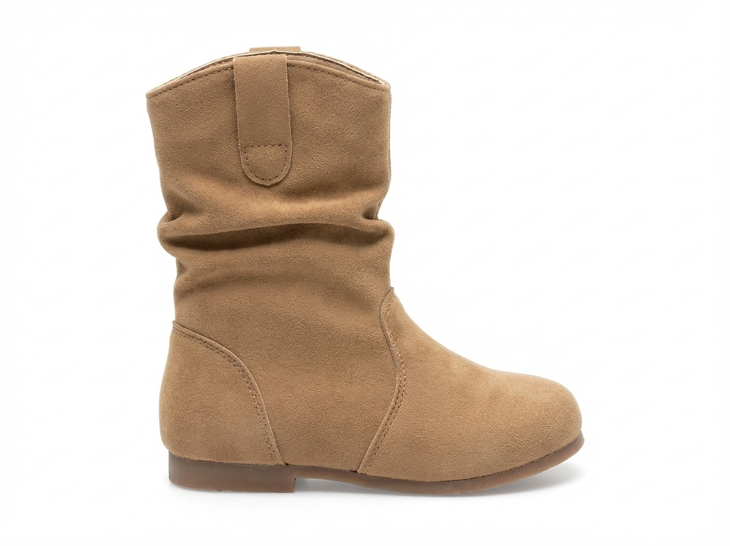 Bottine camel Daim Synthétique Fille - Style cowboy