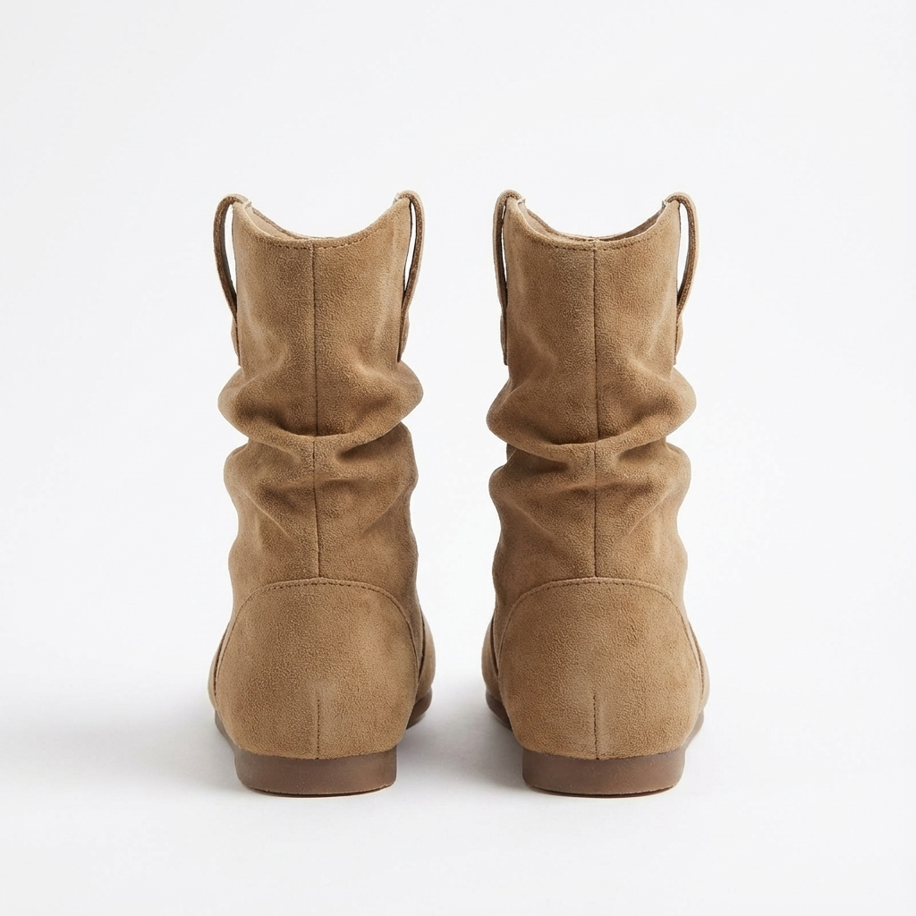 Bottine camel Daim Synthétique Fille - Style cowboy