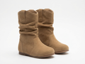 Bottine camel Daim Synthétique Fille - Style cowboy