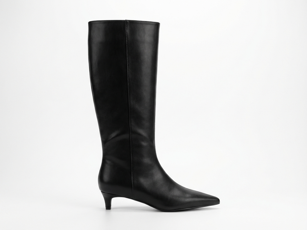 Botte haute noir Synthétique Femme - Bout pointu