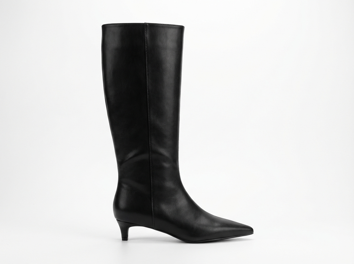 Botte haute noir Synthétique Femme - Bout pointu