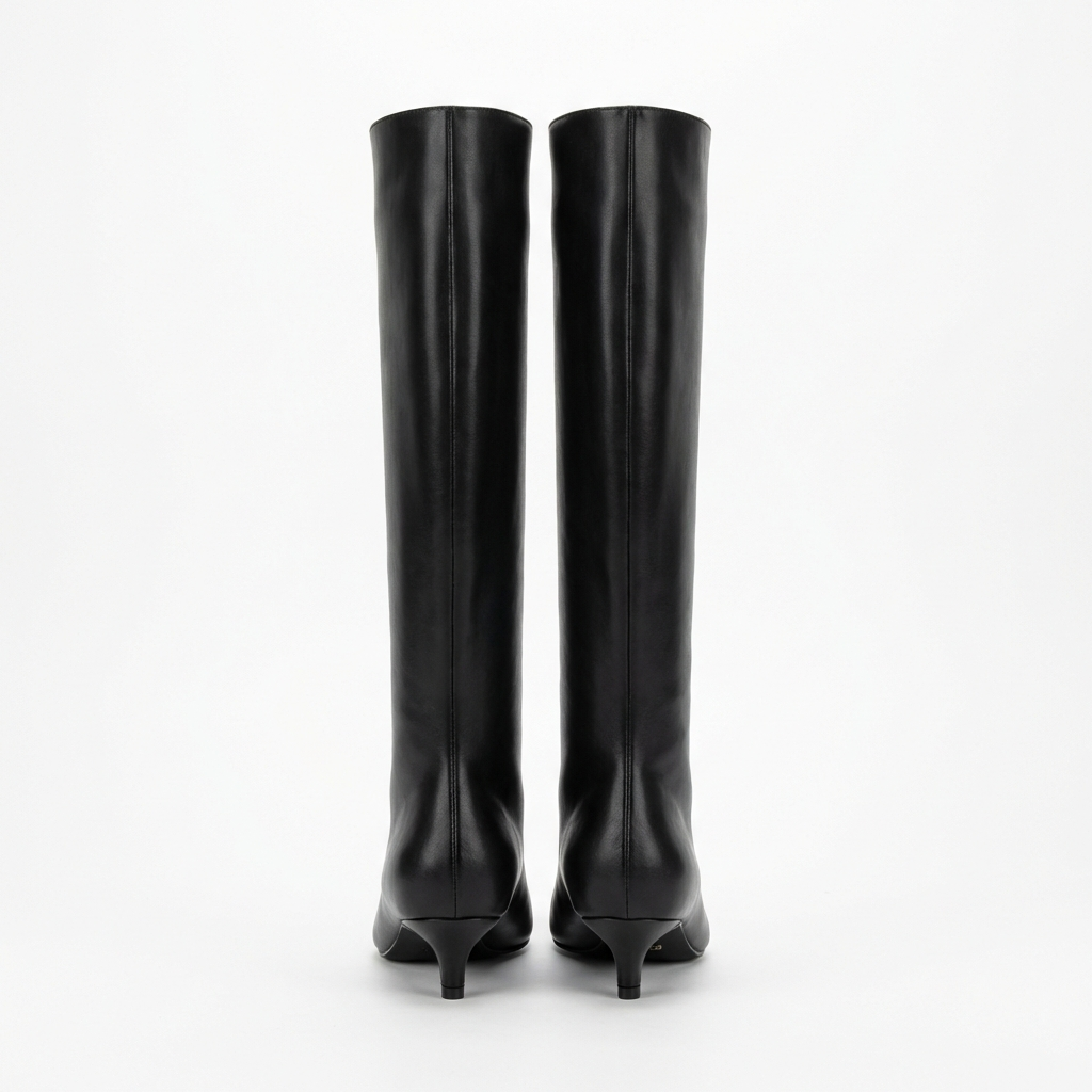 Botte haute noir Synthétique Femme - Bout pointu