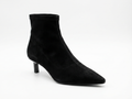 Bottine à talon noir Daim Femme - Bout pointu