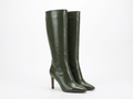 Botte haute vert Simili Cuir Femme - Talon aiguille