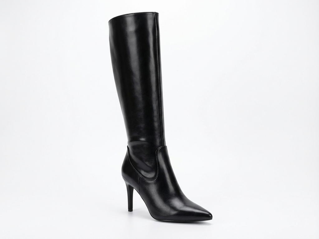 Botte haute noir Synthétique Femme - Talon fin