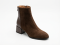 Bottine à talon marron Daim Femme - Style minimaliste