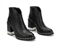 Santiag basse noir Synthétique Femme - Broderies western, clous