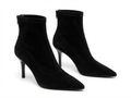 Bottine à talon noir Daim Synthétique Femme - Talon aiguille