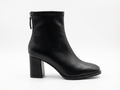 Bottine chelsea noir Simili Cuir Femme - Bout carré